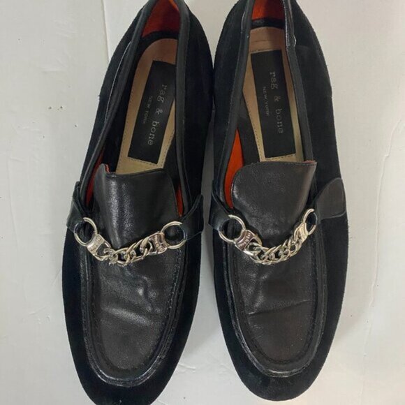Rag & Bone New York Black Suede Women’s Loafers Dress Shoe Size 36 - Picture 3 of 10